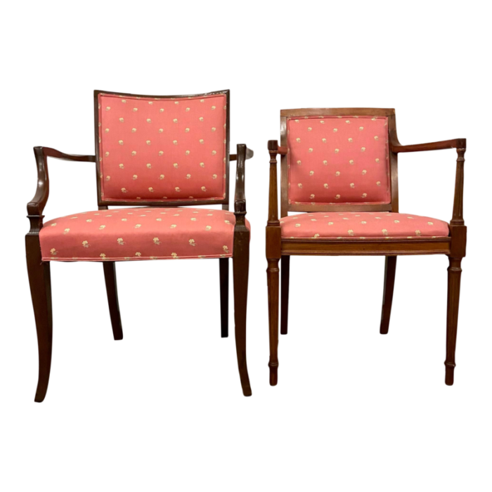 vintage french empire style dining arm chairs occasional chairs pair 6197