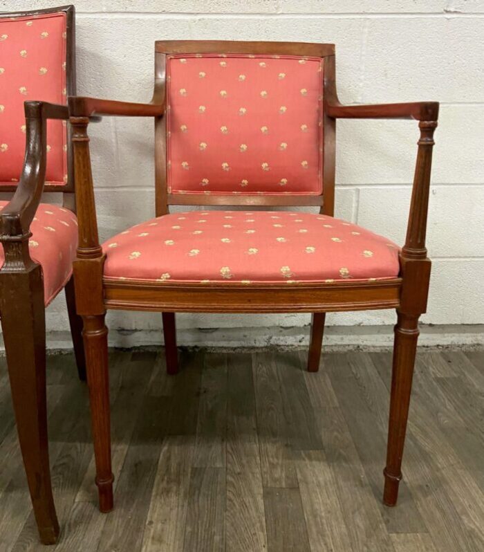 vintage french empire style dining arm chairs occasional chairs pair 7143