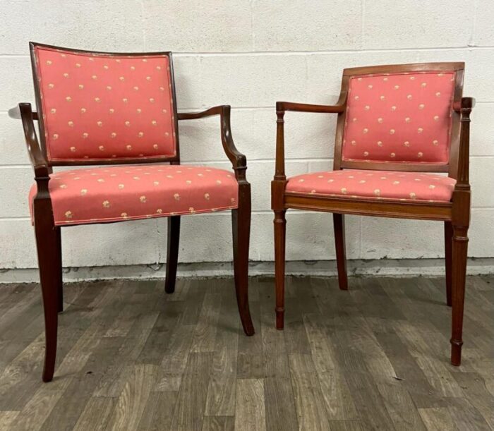 vintage french empire style dining arm chairs occasional chairs pair 8968