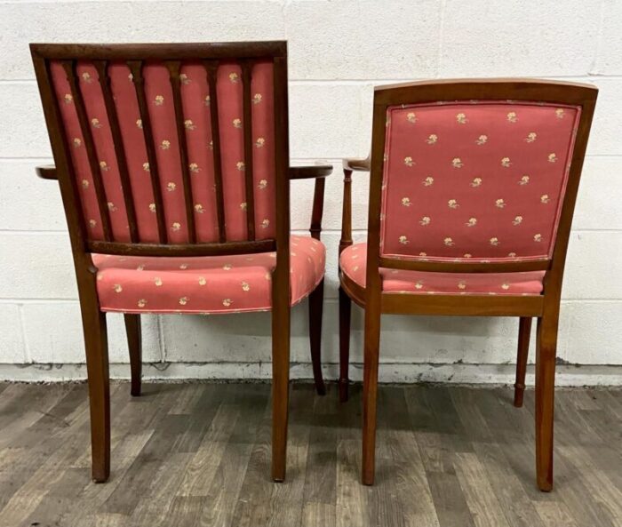 vintage french empire style dining arm chairs occasional chairs pair 9079