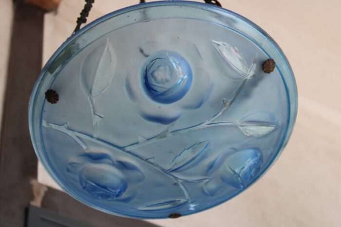 vintage french hanging light in opaline glass 1920 1