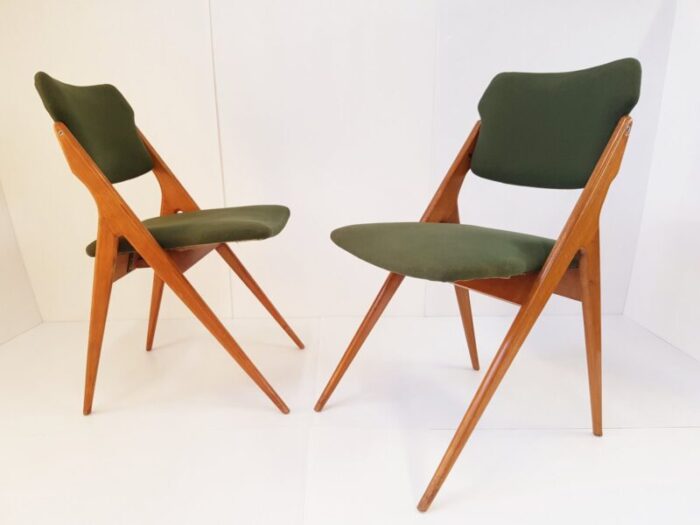 vintage french rockabilly chairs 1950s set of 2 1