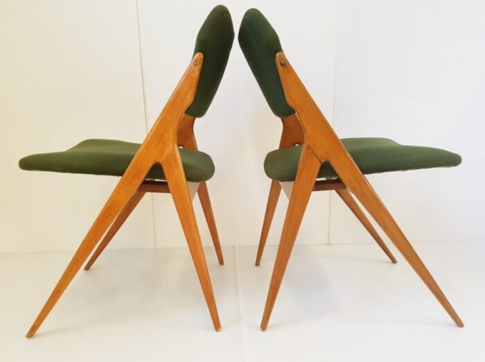 vintage french rockabilly chairs 1950s set of 2 2