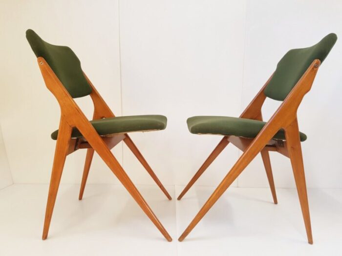 vintage french rockabilly chairs 1950s set of 2 3