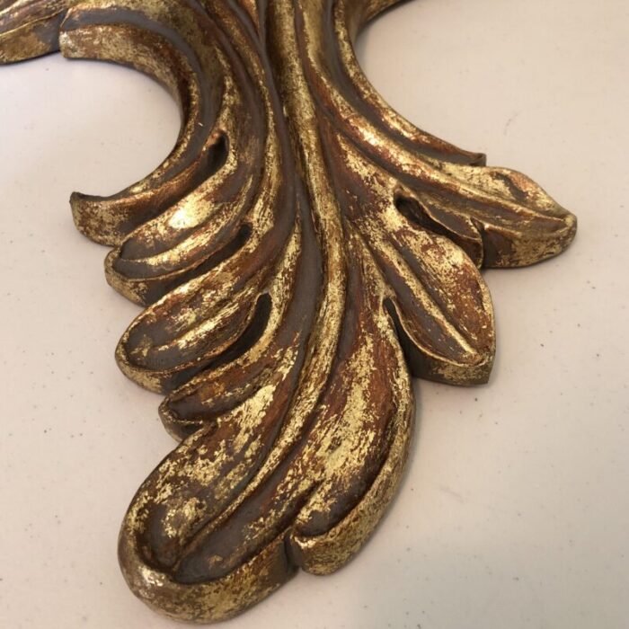 vintage gilded fig leaf wall sconce shelf 8737