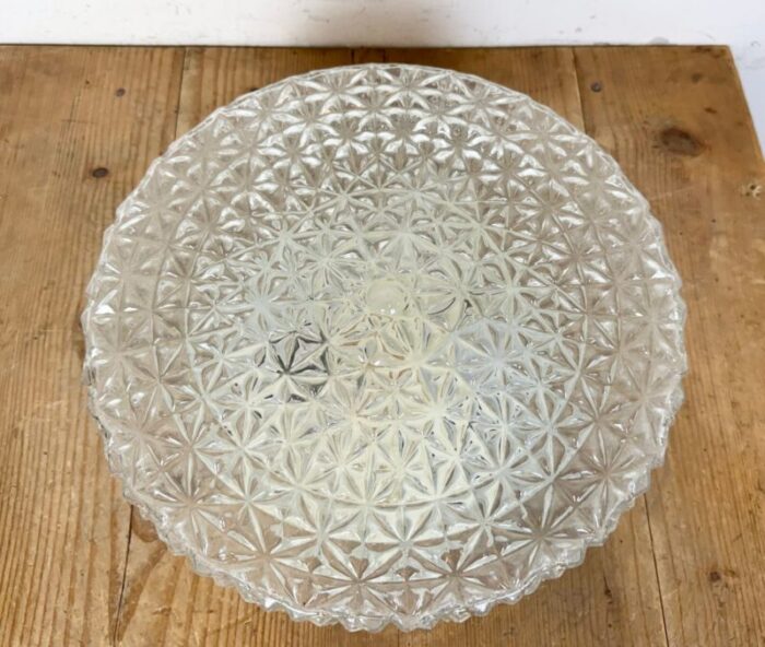 vintage glass wall light 1970s 6 1