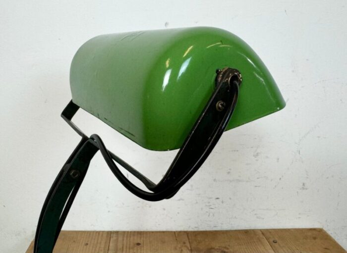 vintage green enamel bank lamp 1950s 10