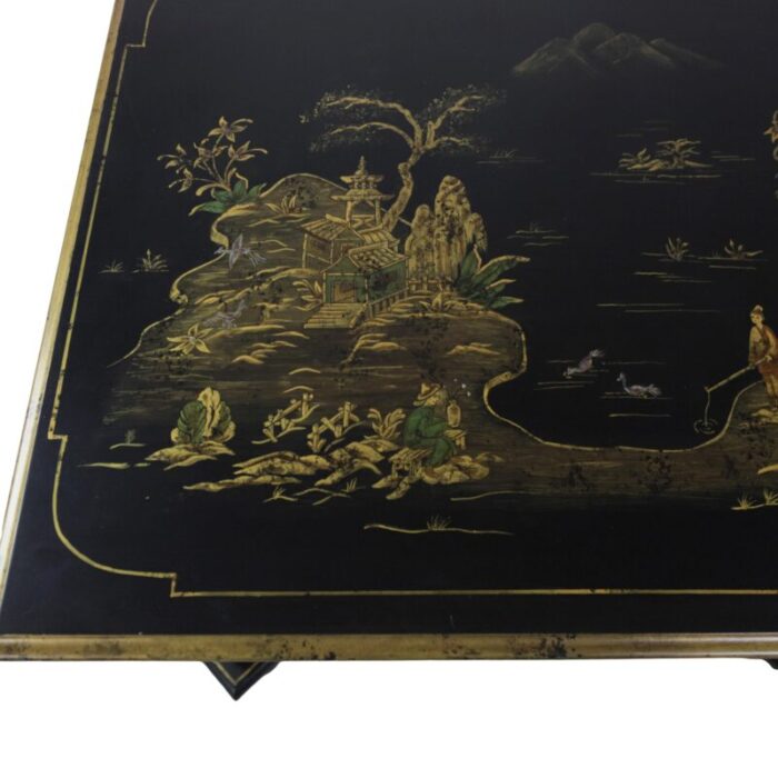 vintage hand painted chinoiserie elegantside table 0217