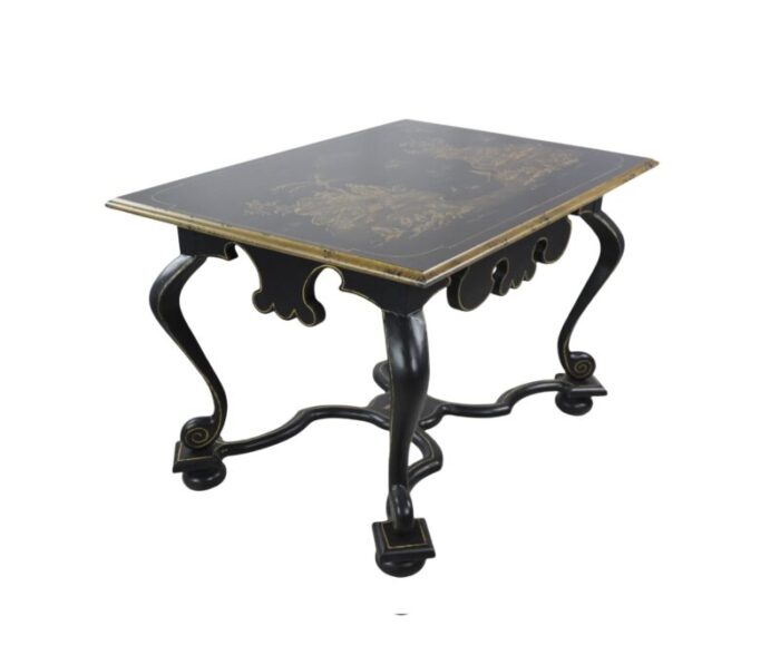 vintage hand painted chinoiserie elegantside table 2299