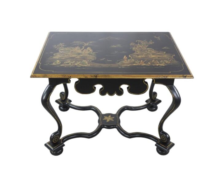 vintage hand painted chinoiserie elegantside table 8664