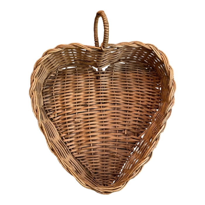 vintage heart shaped basket tray 7751