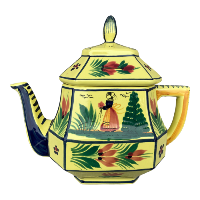 vintage heriot quimper coffee pot 0433