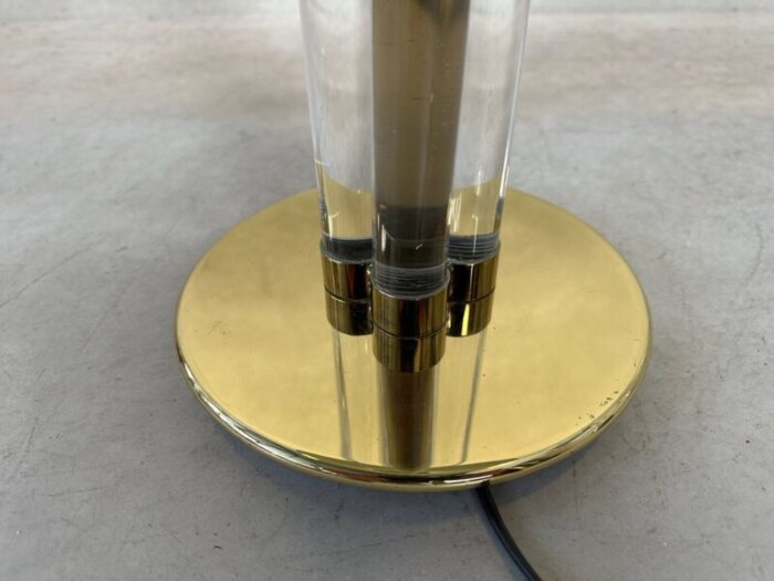 vintage hollywood regency table lamp in brass and acrylic glass 5