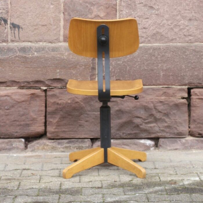 vintage industrial adjustable office chair 3