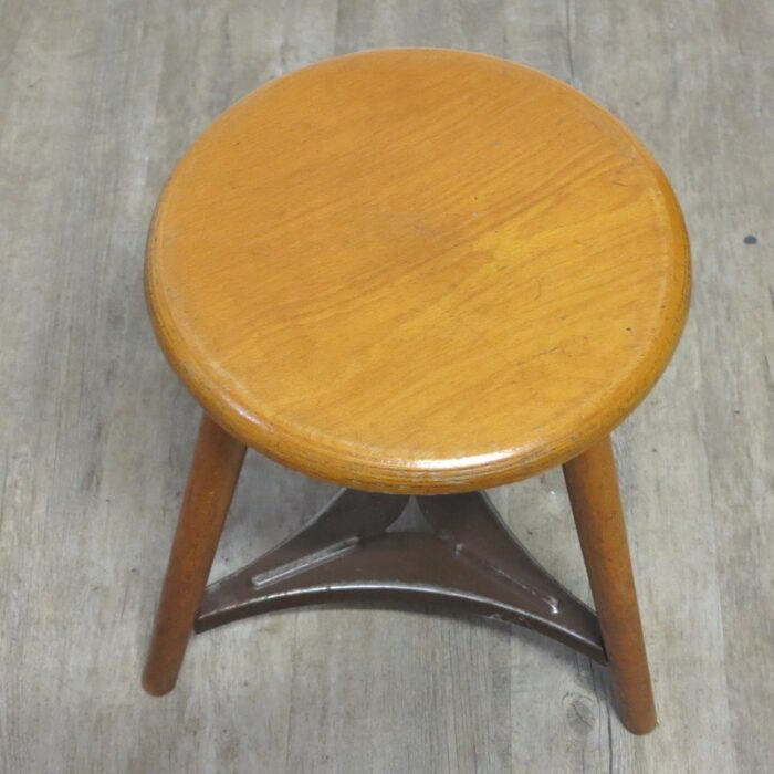 vintage industrial workshop stool 1940s 1