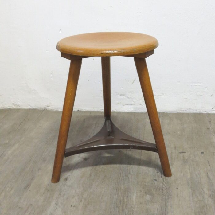 vintage industrial workshop stool 1940s 3