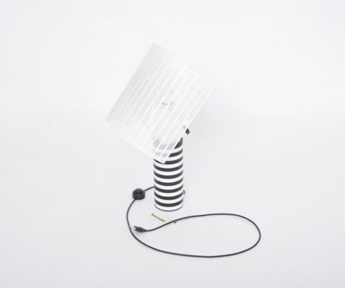 vintage italian black and white table lamp by mario botta for artemide 2010s 3