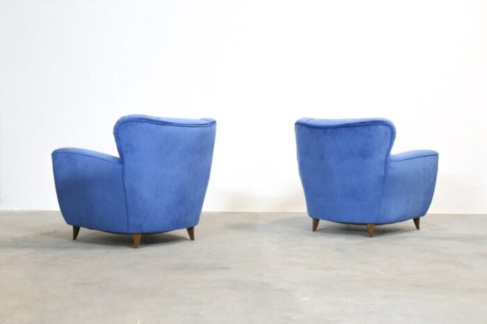 vintage italian blue armchairs 1960s set of 2 10