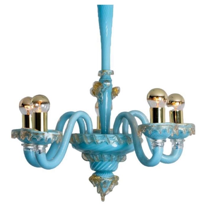 vintage italian chandelier by barovier toso 1969 1