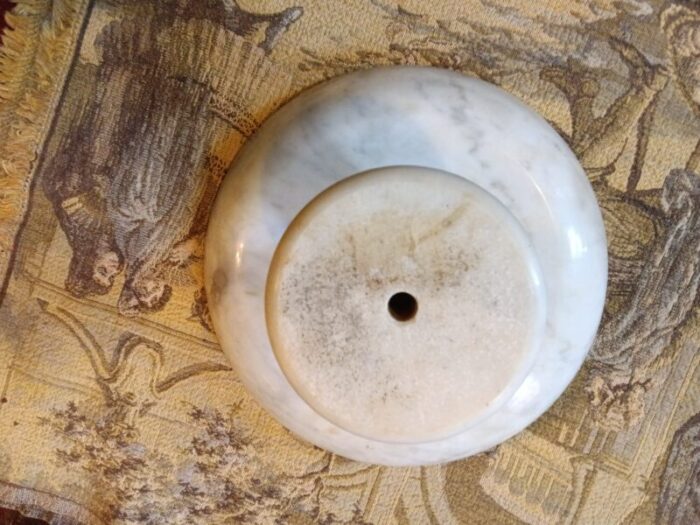 vintage italian marble compote pedestal bowl 6111