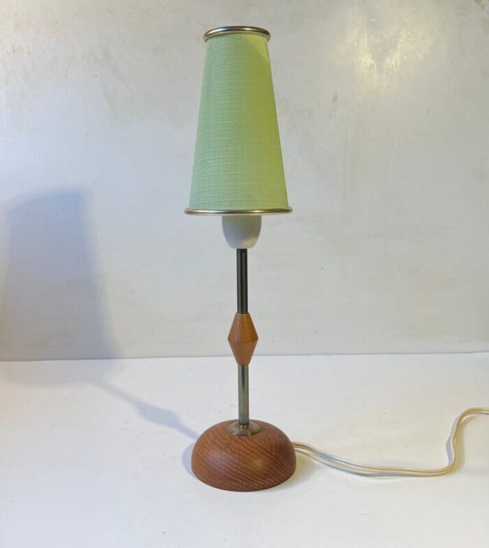 vintage italian table lamp with light green shade 1960s 7