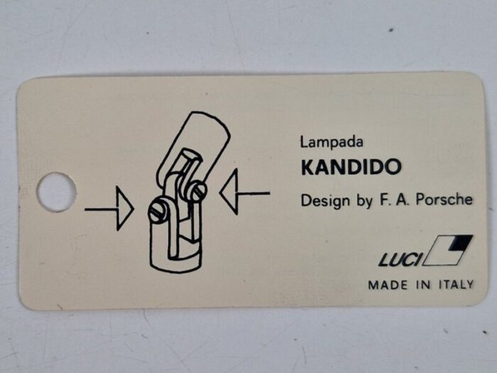 vintage kandido ceiling lamp f a porsche for luci italia 1980s 9