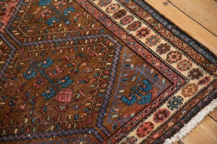 vintage kurdish hamadan rug 35 x 67 3597