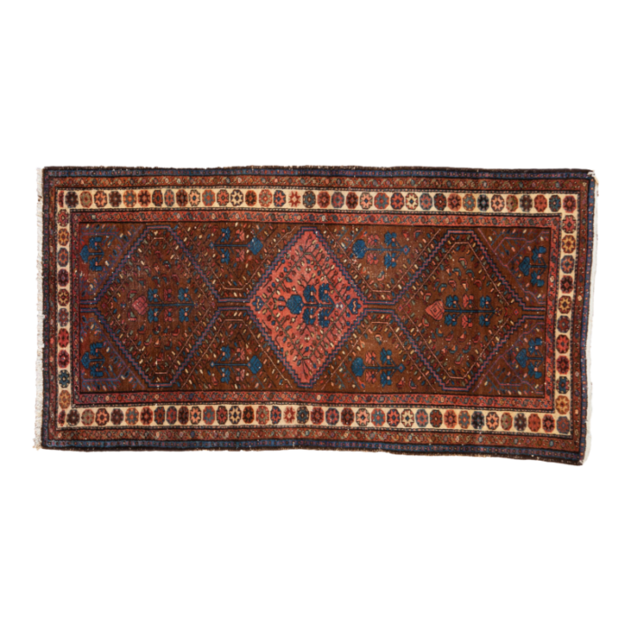 vintage kurdish hamadan rug 35 x 67 5172