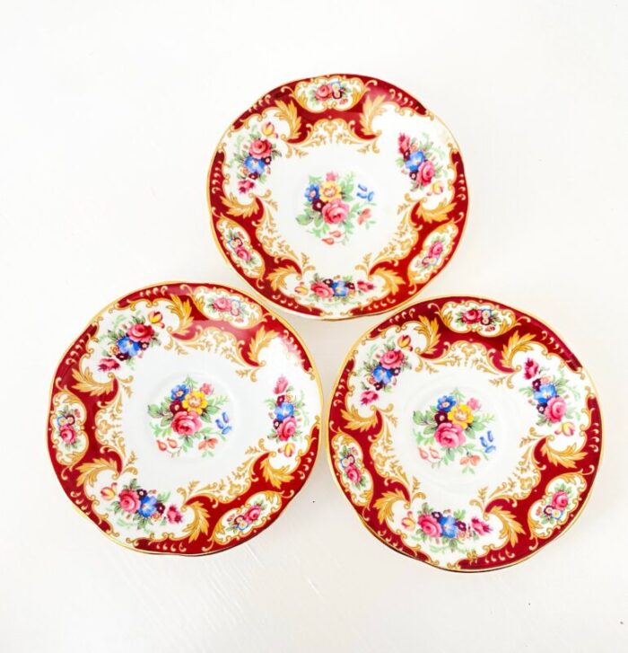 vintage lady fayre royal standard fine bone china saucers made in england set of 3 8679