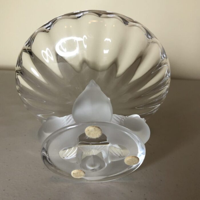 vintage lalique nogent compote footed sparrows bowl 0837