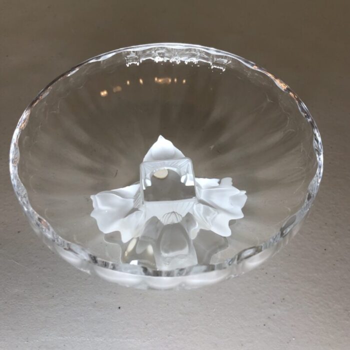 vintage lalique nogent compote footed sparrows bowl 8360