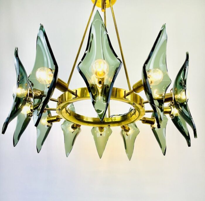 vintage large italian chandelier by gino paroldo 1950s 5