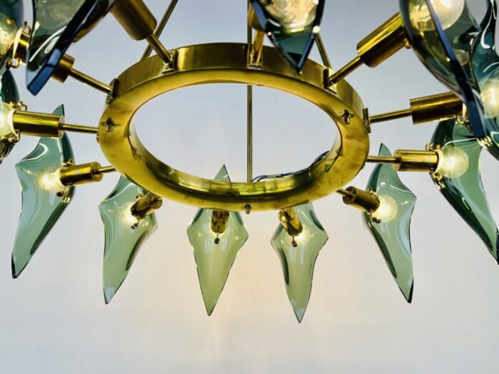 vintage large italian chandelier by gino paroldo 1950s 7