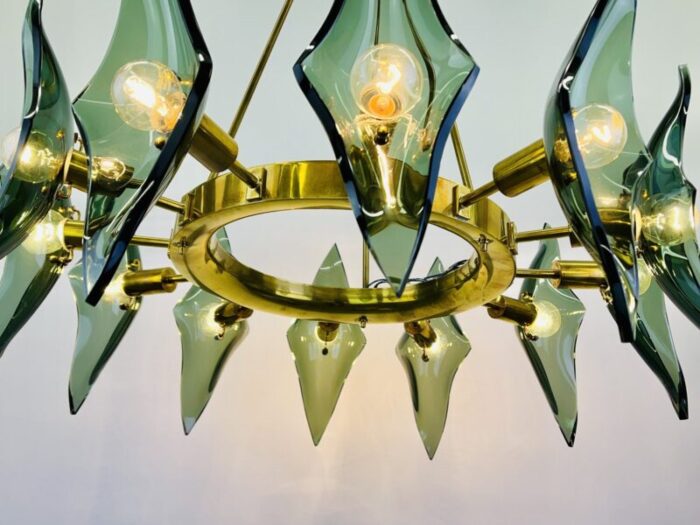 vintage large italian chandelier by gino paroldo 1950s 8