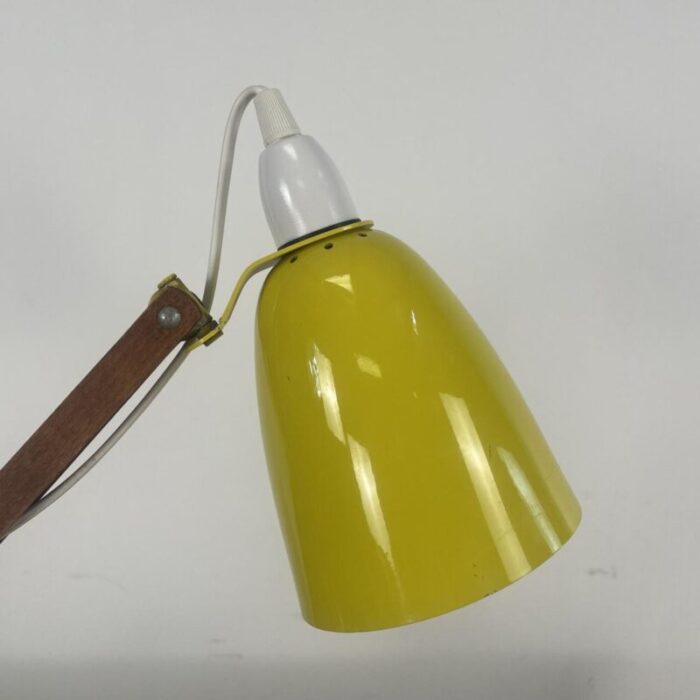 vintage maclamp in yellow with wooden arms 1960s 3