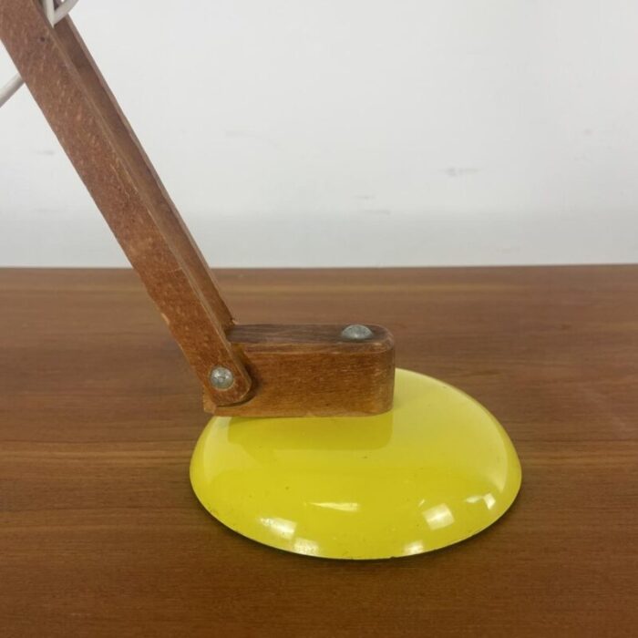 vintage maclamp in yellow with wooden arms 1960s 4