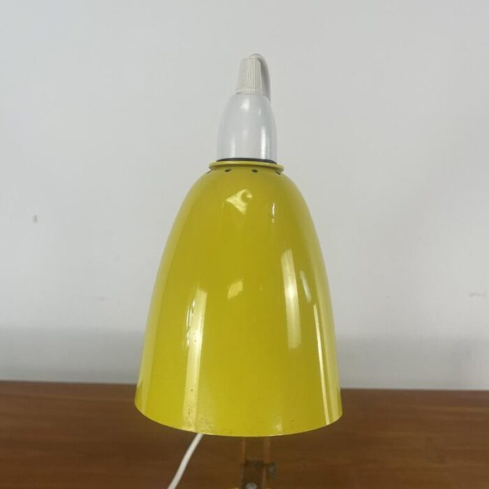 vintage maclamp in yellow with wooden arms 1960s 7