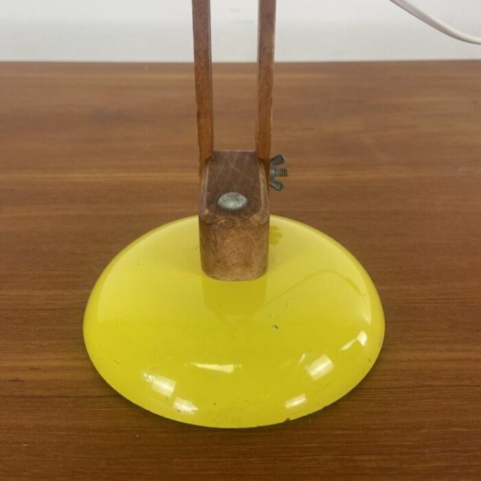 vintage maclamp in yellow with wooden arms 1960s 8