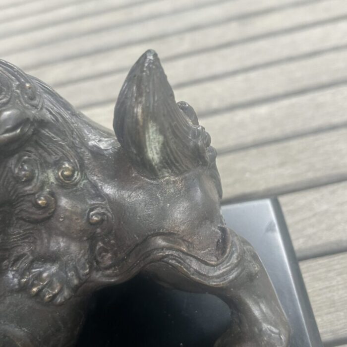 vintage metal foo dogs bookends set of 2 6719