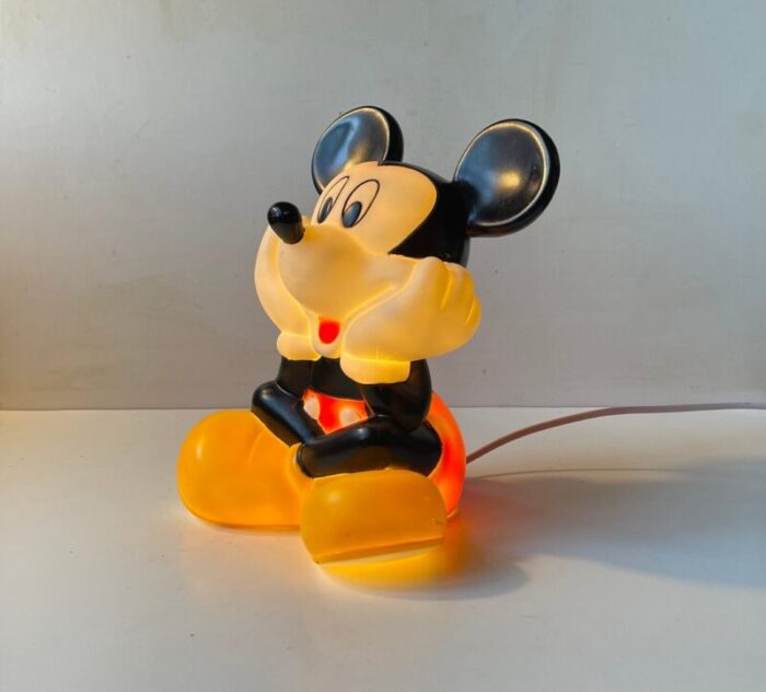 vintage mickey mouse table lamp from disney 1990s 3