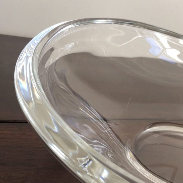 vintage mid century danish modern glass centerpiece bowl 0433