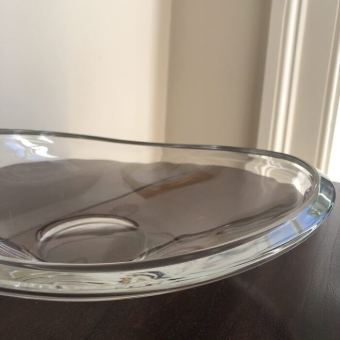 vintage mid century danish modern glass centerpiece bowl 6345