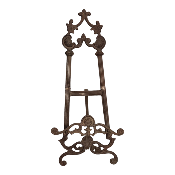 vintage ornate iron easel display stand 5158