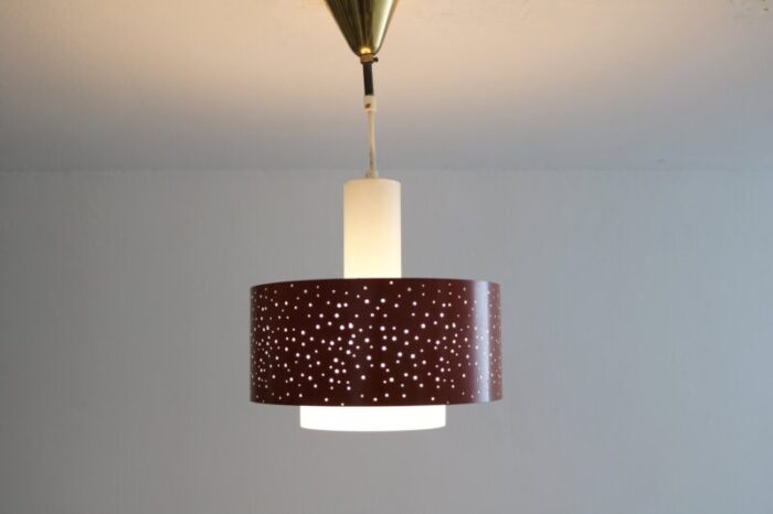 vintage pendant lamp by ernest igl from hillebrand lighting 1960s 2