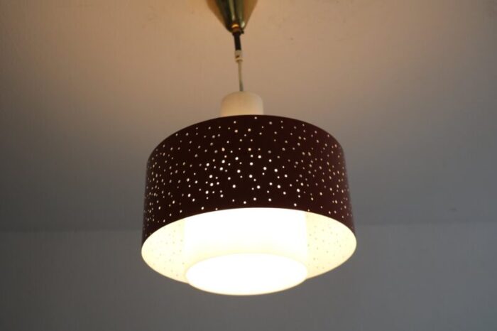 vintage pendant lamp by ernest igl from hillebrand lighting 1960s 6