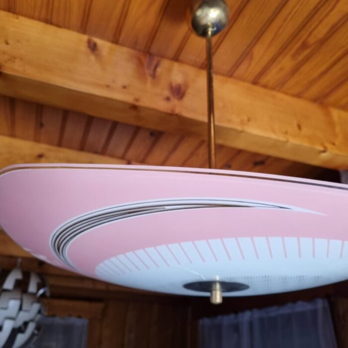 vintage pendant light in opaline 1950s 4