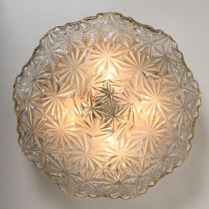 vintage round glass wall light in the style of helena tynell 1960 13