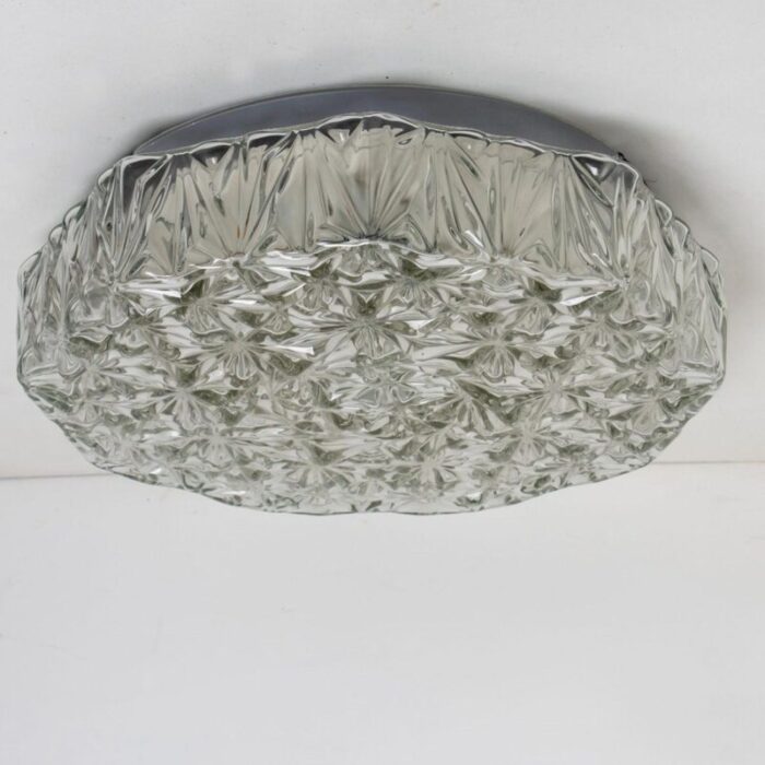 vintage round glass wall light in the style of helena tynell 1960 8