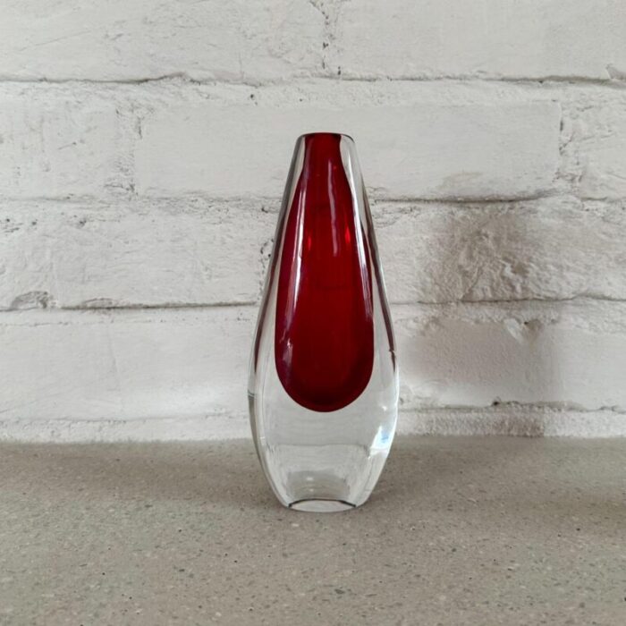 vintage sommerso murano glass vase 1960s 0948