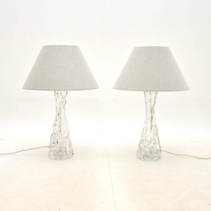 vintage swedish table lamps by carl fagerlund for orrefors 1960s set of 2 2